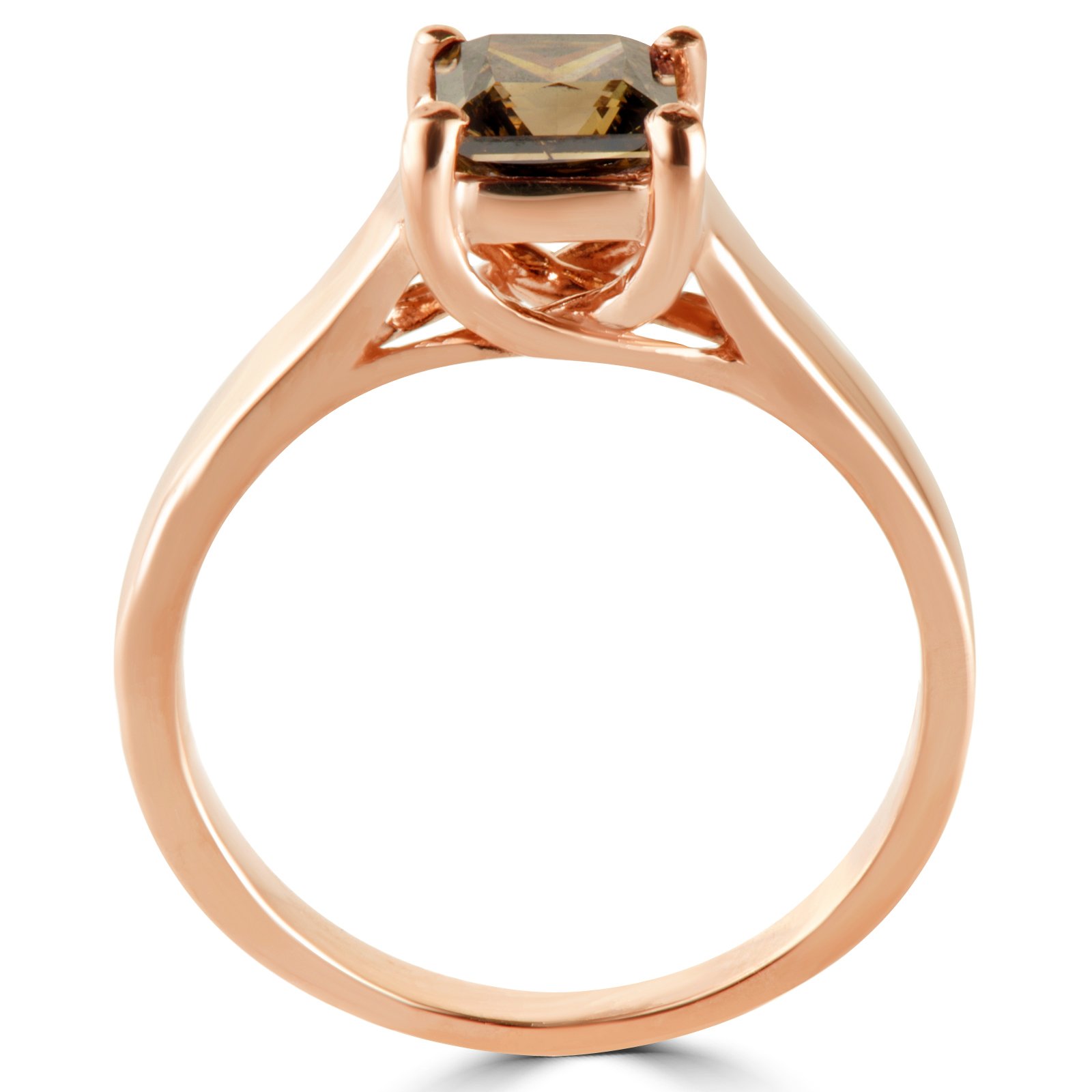 .70 CT SI PRINCESS CUT CHAMPAGNE DIAMOND ENGAGEMENT RING 14K ROSE GOLD | eBay